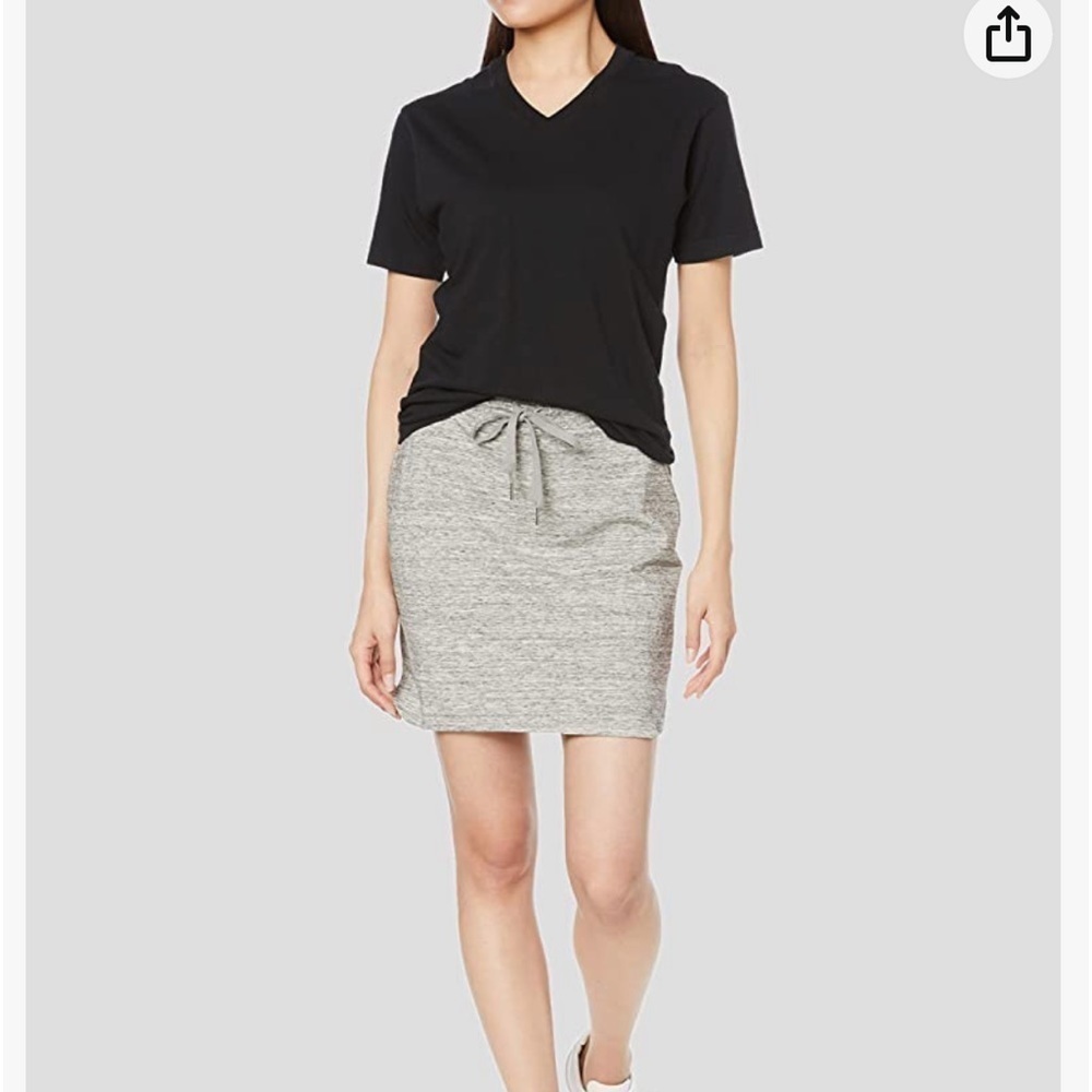 Women's Terry Cotton and Modal Drawstring Sweatshirt Skirt